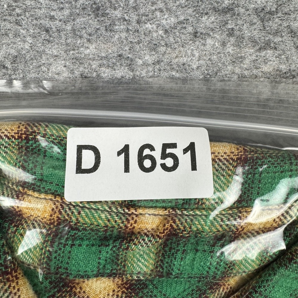 BDG Brixton Flannel Button Up Shirt Long Sleeve Plaid Frayed Hem Womens Small S - Picture 13 of 13